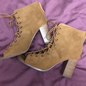 Charlotte Russe Ciara Lace up Bootie